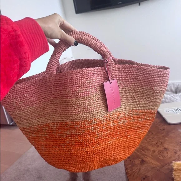 MANEBI Panier raffia tote bag - Picture 1 of 6